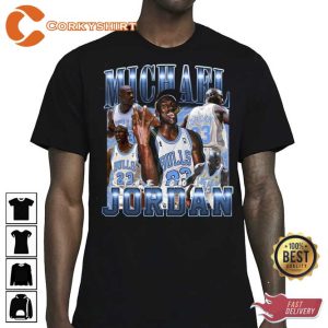 Michael Jordan Bulls 5 University Blue Unisex T-Shirt
