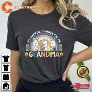 My Favorite Bunniess Call Me Grandma Mimi Easter Shirt