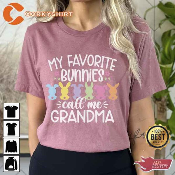 My Favorite Bunniess Call Me Grandma Mimi Easter Unisex Shirt