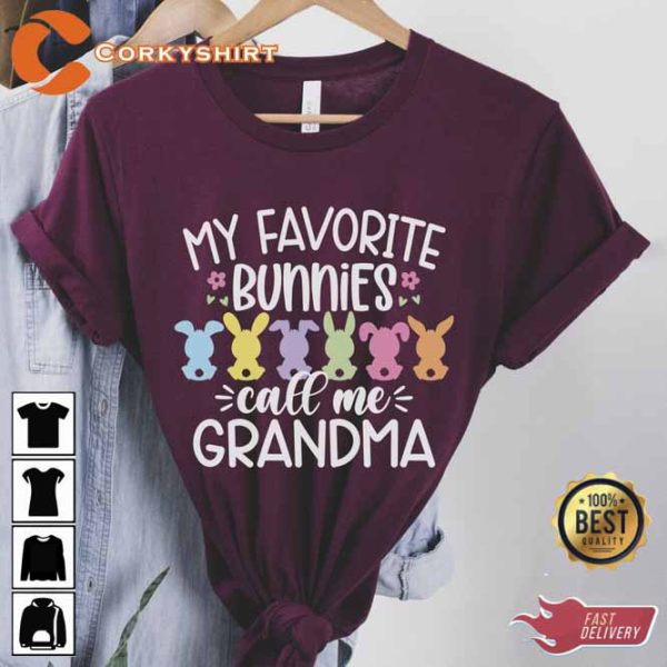 My Favorite Bunniess Call Me Grandma Mimi Easter Unisex Shirt