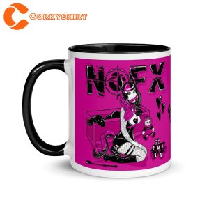 NOFX Tour 2023 My Trois Ceramic Coffee Pink Mug