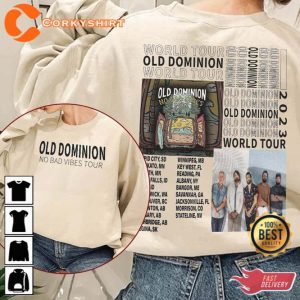 Old Dominion No Bad Vibes Tour 2023 Unisex T-Shirt Gift For Fan