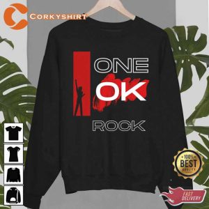 One Ok Rock Design In Red Unisex Short Sleeve T-shirt