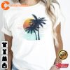 Palm Beach Tropical Sunset Summer Colorful Glitch Shirt
