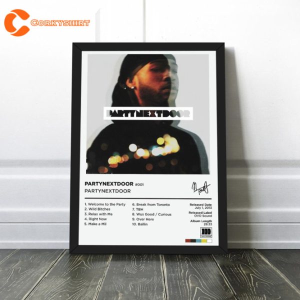 PartyNextDoor Singer Songwriter Album Tracklist Art Poster