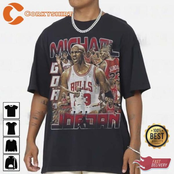 Pictures of Michael Jordan 90s Style Vintage Crewneck T-shirt