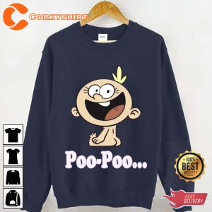 Poo Poo The Loud House Characters Panel Portrait Logo Short Sleeve Shirt