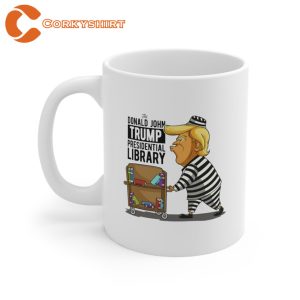 Prison Trump Presidential Library Funny Trump Coffee Mug