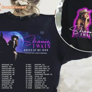 Queen Of Me Tour 2023 Shania Twain Vintage T-Shirt 2 Sides