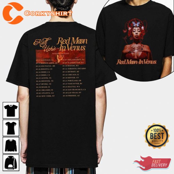 Red Moon In Venus Tour Drunken Babble Kali Uchis Fan Gift T-Shirt
