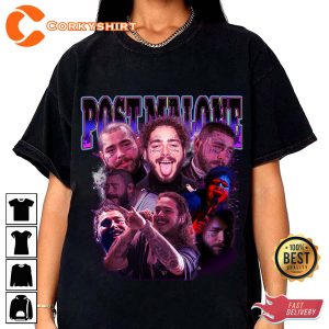 Retro Post Malone Rapper Rockstar Gift For Posty Gang T shirt
