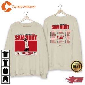Sam Hunt Summer On The Outskirts 2023 Tour Brett Young Shirt