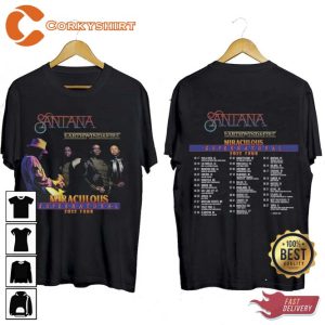 Santana Earth Wind And Fire Miraculous Supernatural Tour Shirt