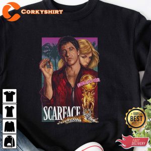 Scarface Vintage Tony Montana Al Pacino Unisex Trendy T-shirt