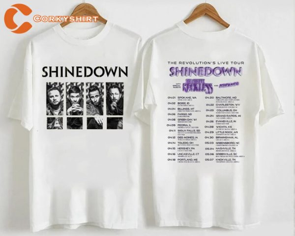 Shinedown Band The Revolutions Live Tour Concert 2023 T-shirt