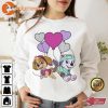 Skye And Everest With Heart Balloons Paw Patrol Trending Unisex Sweatshirt