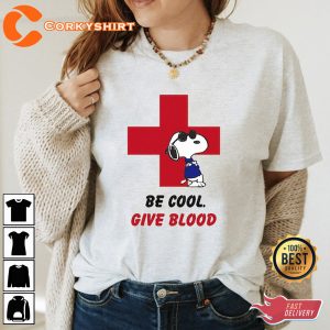 Snoopy Red Cross Shirt Blood Donation Snoopy Peanuts Movie Hoodie