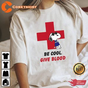 Snoopy Red Cross Shirt Blood Donation Snoopy Peanuts Movie Hoodie