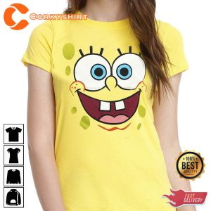 Spongebob Squarepants Face Junior T-Shirt For Women For Kids For Men