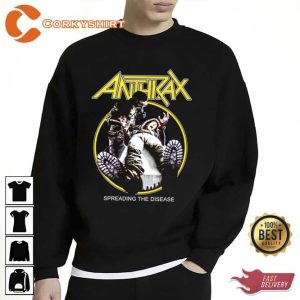 Spreading The Disease Band Studio Album Anthrax North American Tour Unisex Tshirt