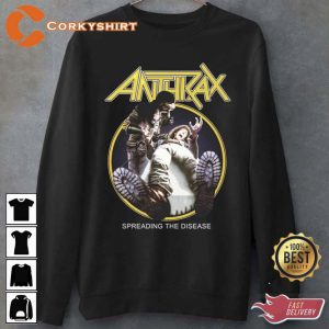 Spreading The Disease Band Studio Album Anthrax North American Tour Unisex Tshirt