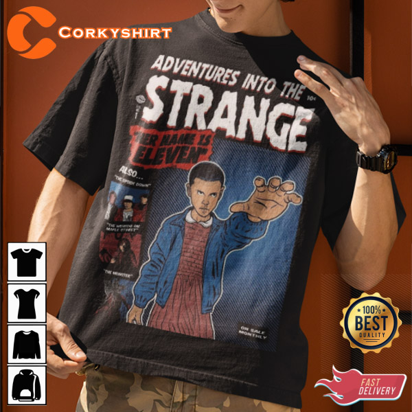 Stranger Things Eleven Adventures Into The Strange Millie Bobby Retro Shirt