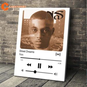 Street Dreams Nas It Was Written Album Tracklist Poster Wall Art