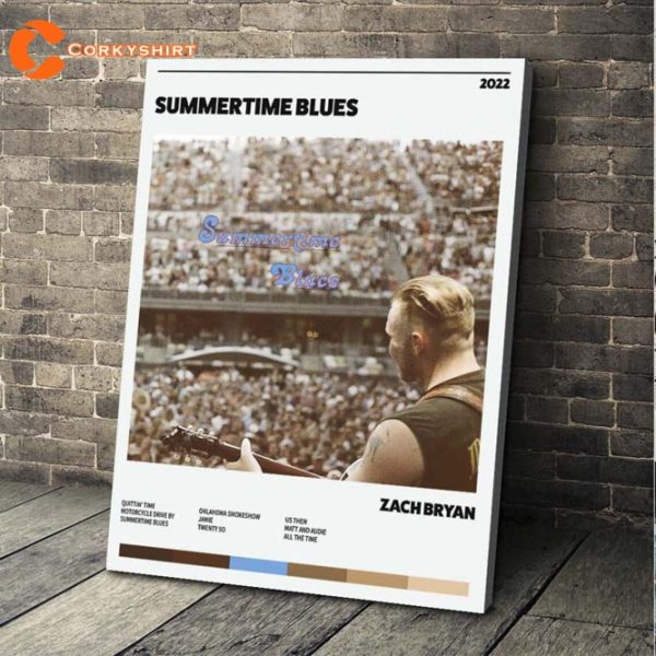 Summertime Blues Album Tracklist Zach Bryan Tour Poster
