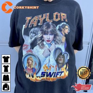 Taylor Homage Swiftie Vintage 90s Style Bootleg T-shirt The Eras Tour1