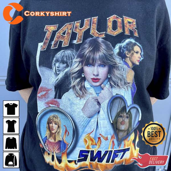 Taylor Homage Swiftie Vintage 90s Style Bootleg T-shirt The Eras Tour2