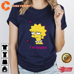 The Simpsons Lisa I Am Happy Trend Lisa Tee Shirts