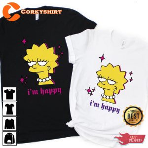 The Simpsons Lisa I Am Happy Trend Lisa Tee Shirts