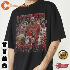 The Star Basketball Player Michael Jordan Championships Vintage Sweatshirt