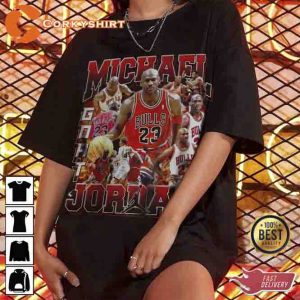 The Star Basketball Player Michael Jordan Championships Vintage Sweatshirt