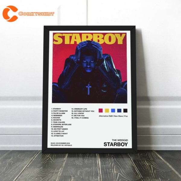 The Weeknd After Hours Til Dawn Starboy Album Tracklist Poster