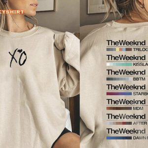 The Weeknd Tracklist Music Fan XO 2 Sides Unisex Cotton Tee