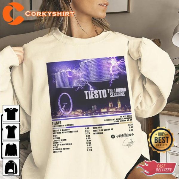 Tiesto DJ The London Sessions Album Tracklist Shirt Gift For Fan