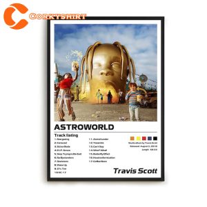 Travis Scott Astroworld Minimalist Album Cover Poster Wall Art