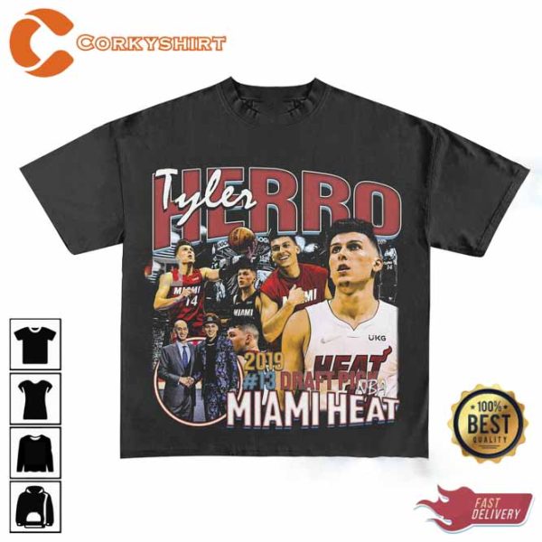 Tyler Herro Basketball Player MVP Slam Dunk 90s Shirt