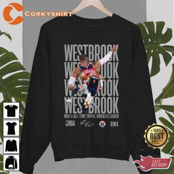 Typography Russell Westbrook Wizards Basketball Design Unisex T-Shirt