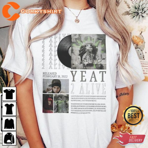 Vintage Bootleg Inspired Tee Yeat 2 Alive Vintage T-Shirt Sweatshirt Hoodie