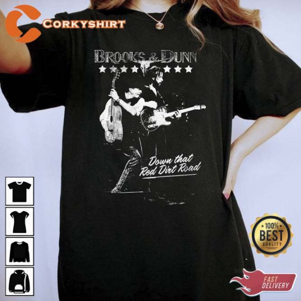 Vintage Brooks & Dunn Reboot Tour Down That Red Dirt Road T-shirt