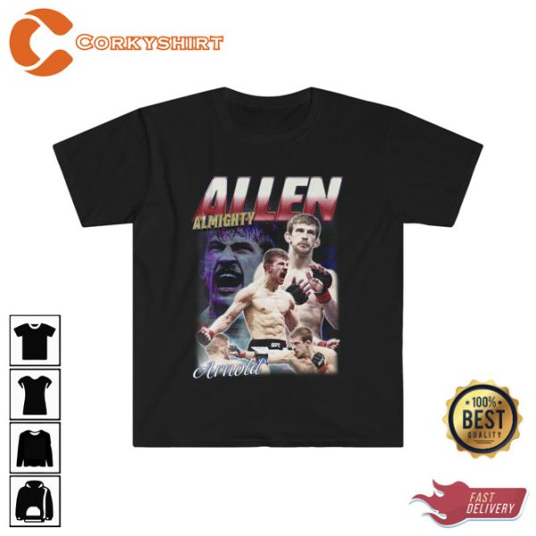 Vintage Grunge 90s Inspired UFC Star Allen Arnold Almighty Tee Shirt