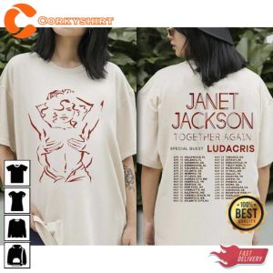 Vintage Janet Jackson Together Again Tour 2023 Concert T-Shirt