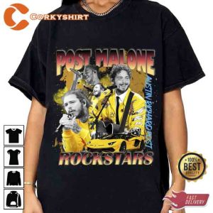 Vintage Post Malone Rockstar Sunflower Short Sleeve Shirt
