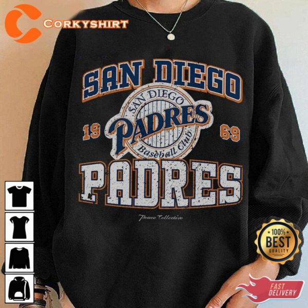 Vintage San Diego Padres Est 1969 Sweatshirt Mlb Baseball T-shirt
