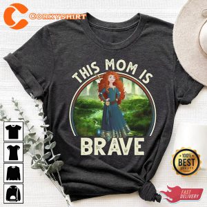 Vintage This Mom Is Brave Disney Brave Merida Shirt Mother's Day T-Shirt