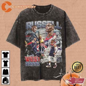 Vintage Wash Lakers Russell Westbrook Stats Basketball Graphic Tee