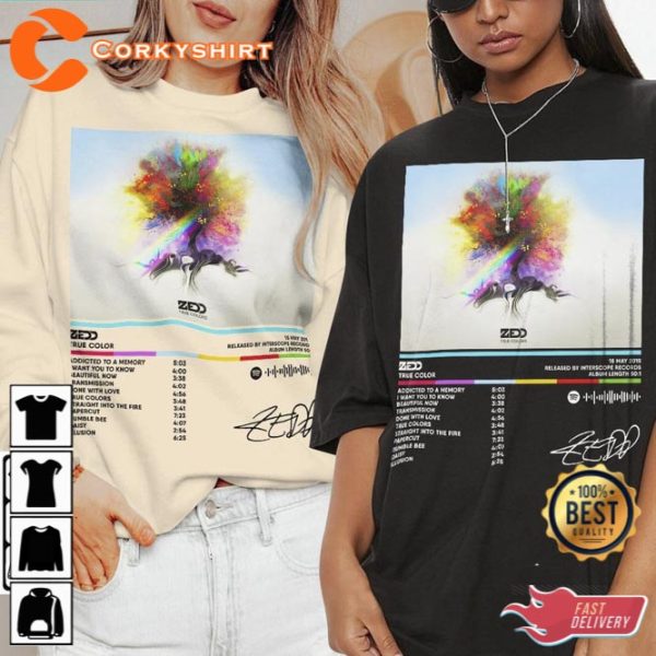 Zedd DJ True Color Album Tracklist Shirt