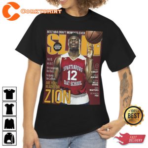 Zion Williamson Duke Basketball Slam Cover Tee Shirt